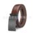 Shiny brown plate black buckle-110cm