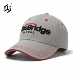 Qj Oem Wholesale Oxford Dobby 3d Embroidery Logo Baseball Caps Club Company Design Custom Blank Fitted Structured 6-panel Dot