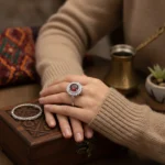 Garnet Stone Dainty Design Turkish Rings Handcrafted Wholesale Trendy Fashion 925 Sterling Silver Jewelry