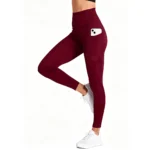 Cross-border Bestseller Pocketed High-waisted Tummy Control Shapewear Yoga Leggings European American Leopard Print Spring