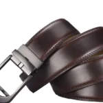 New Men's Two-layer Cowhide Automatic Buckle Belt With Copper Pin Buckle Cross-border Hot-selling Genuine Cowhide