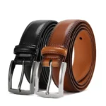 Wenzhou Men's Genuine Leather Cowhide Alloy Pin Buckle Casual Belt-wholesale Simple All-match