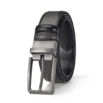 Men's Cow Hide Belt With Rotating Alloy Pin Buckle High-end Korean-style Waistband Accessory