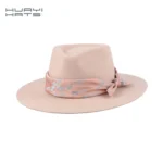 Huayi Hats Fashion Fedora Hats Women Wool Felt Sombrero Blank White Wide Brim Hats