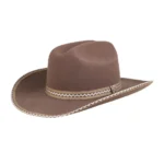 Huayihats Custom Unisex 100% Wool Felt Cowboy Hats Wide Brim Western Style For Casual Outdoor Party Fishing & Business Scenes