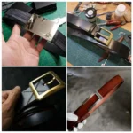 Adjustable Full Grain Mens Black Automatic Leather Men Belt