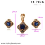 64232 Xuping Fashion 18k Gold 2016 Pakistani Bridal Jewelry Sets