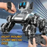 Eight-wheel Stunt Mechanical Dog Electric Watch-sensing Intelligent 4-channel Robot Toy Usb Cable Obstacle Avoidance Remote