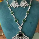 Hot Sale North America Middle East And Africa Hot Wedding Emerald Green Zirconia Jewelry Set Necklace Earrings