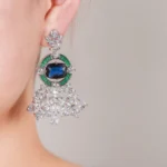 Hot Sale North America Middle East And Africa Hot Wedding Emerald Green Zirconia Jewelry Set Necklace Earrings
