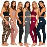 Cross-border Bestseller Pocketed High-waisted Tummy Control Shapewear Yoga Leggings European American Leopard Print Spring