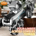 Eight-wheel Stunt Mechanical Dog Electric Watch-sensing Intelligent 4-channel Robot Toy Usb Cable Obstacle Avoidance Remote