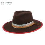 Huayi Hats Fashion Fedora Hats Women Wool Felt Sombrero Blank White Wide Brim Hats
